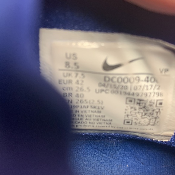 Nike KD 13 New Jersey Nets Hardwood Classic Blue Red Shoes size 7.5 - Picture 7 of 7